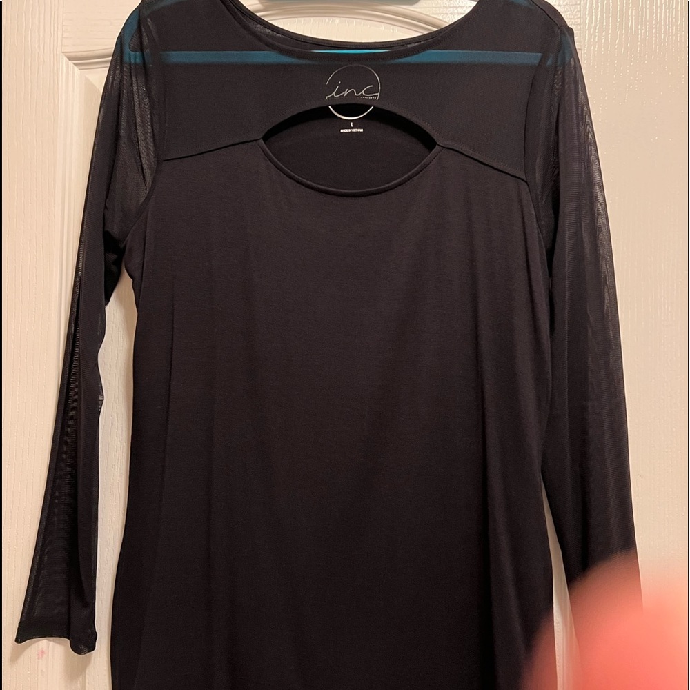 Inc top with sheer arms and upper chest…worn once